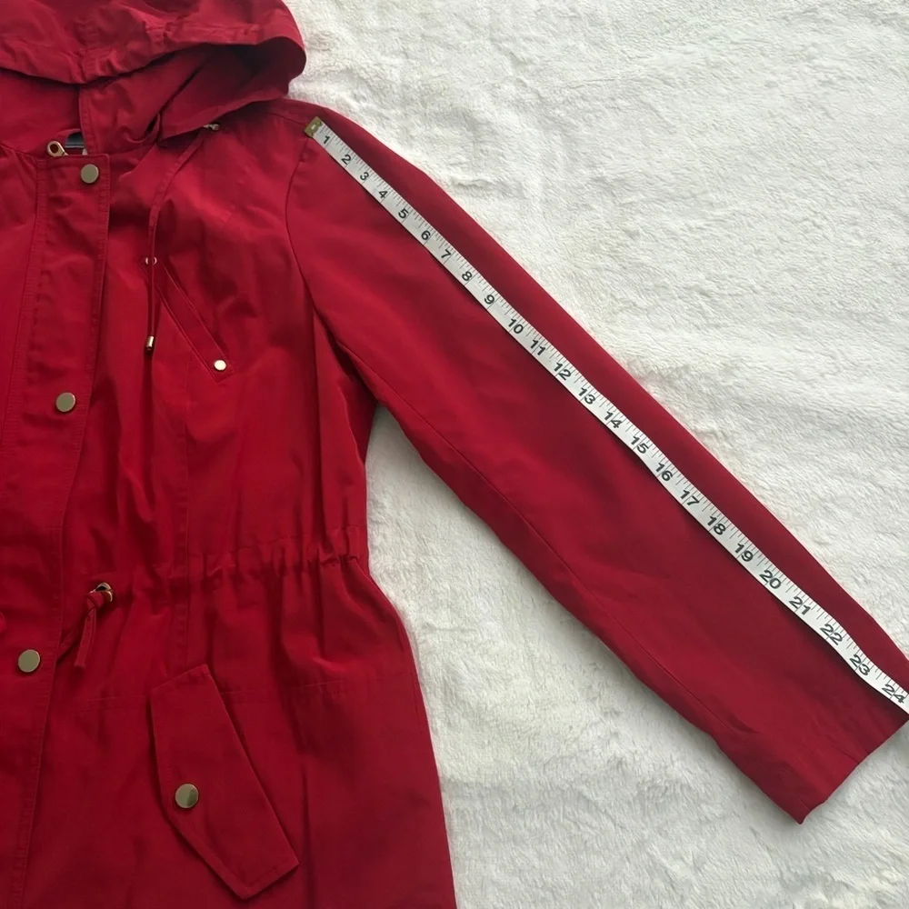 Charter Club Vibrant Red Utility Jacket with Hood - Picture 11 of 14